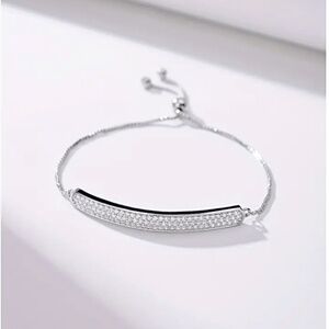 Adjustable Pave Bar Bracelet
